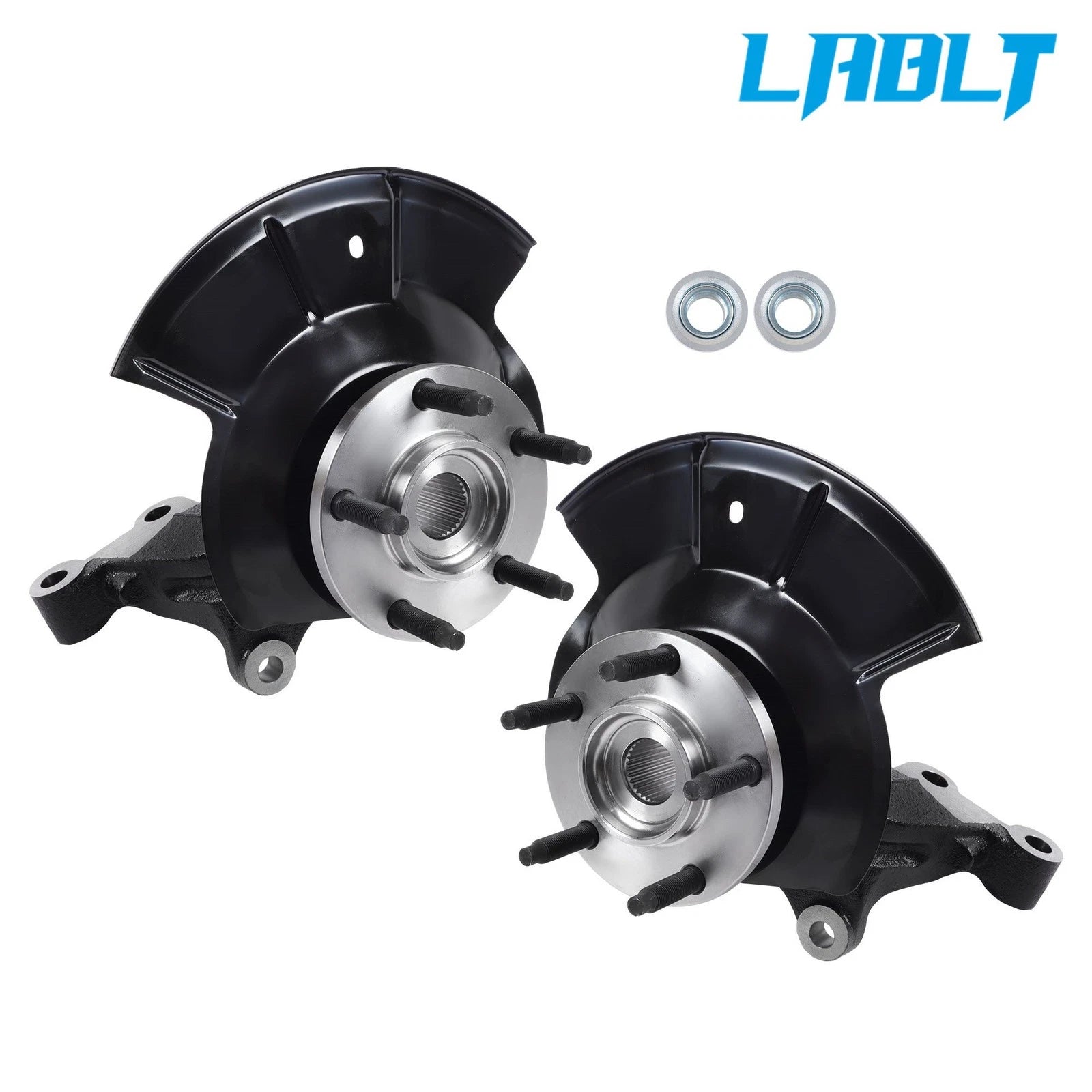 Pair Front Steering Knuckle & Wheel Bearing Hub Assembly for Ford Edge (2007–2010)