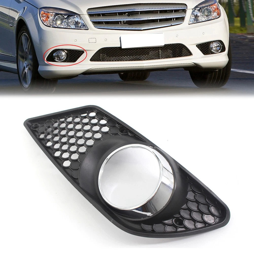 Right Front Bumper Fog Light Grille Cover for Benz C Class W204 (2008–2010)