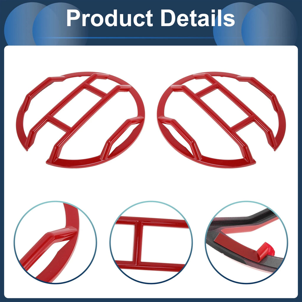 1 Pair Headlight Trim Bezel for Ford Bronco (2021–2024) Red