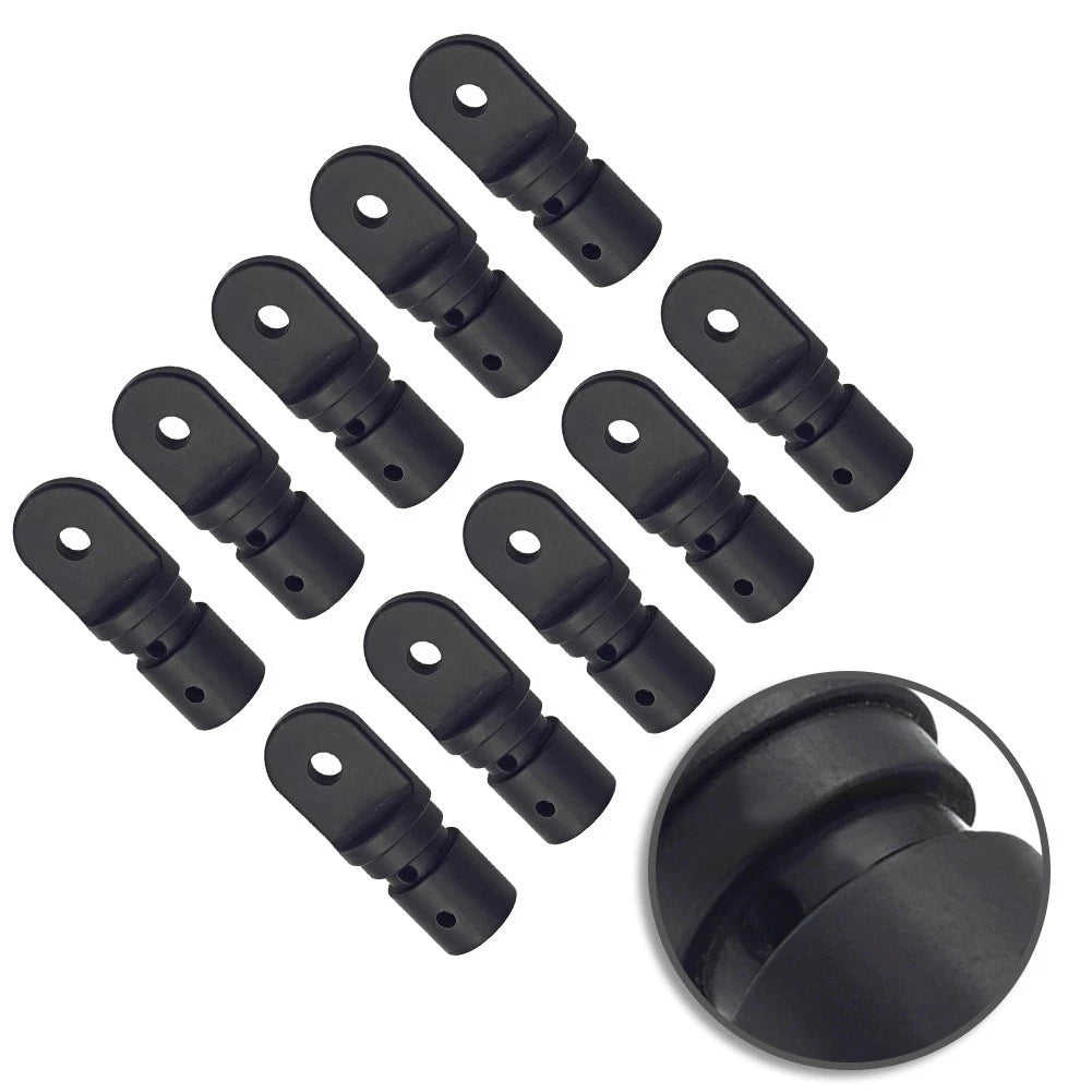 10 Pack Plastic Eye End Cap for 1-Inch Bimini Top Boat Canopy Tubing
