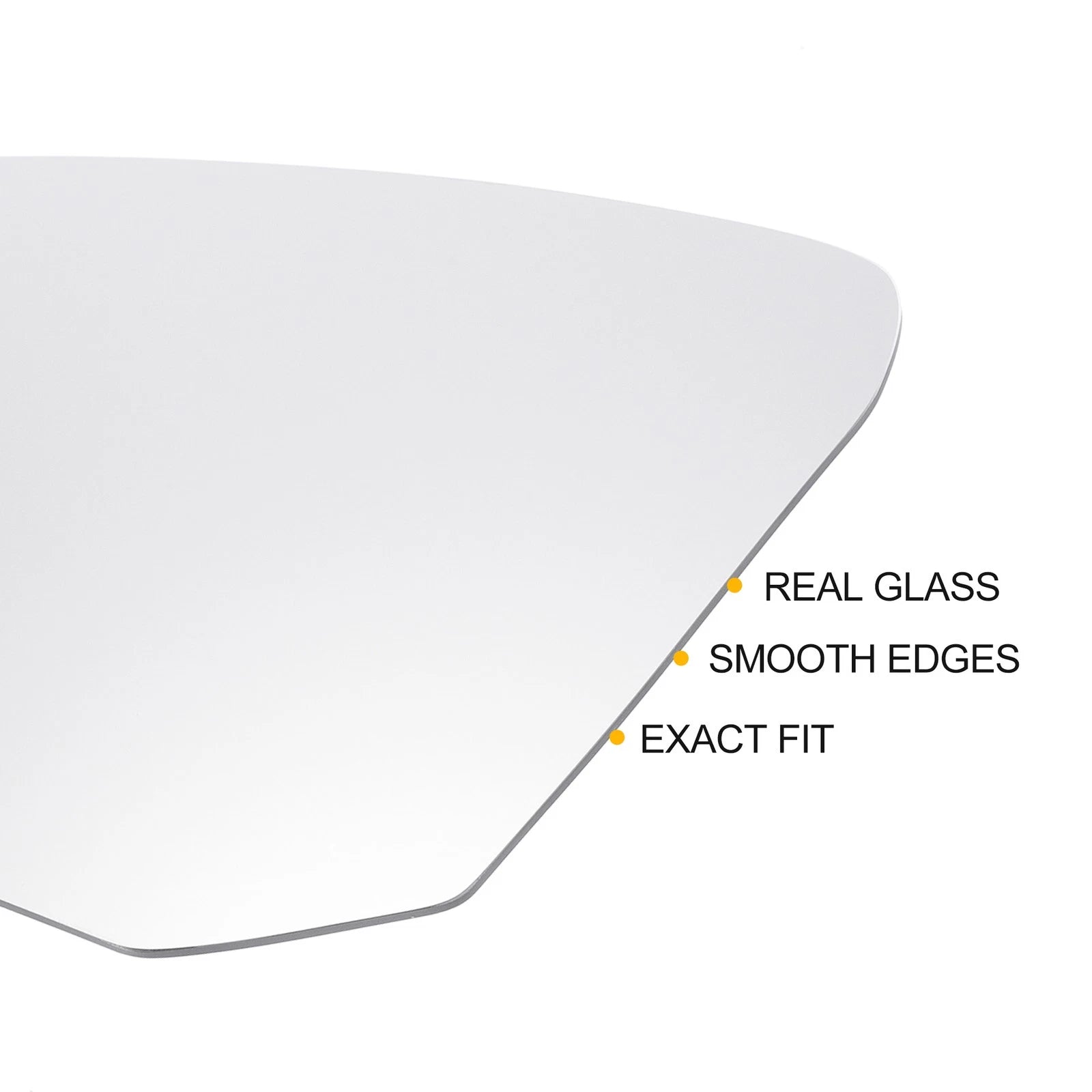 Left Side Heated White Mirror Glass for Audi Q2 (2016–2023)