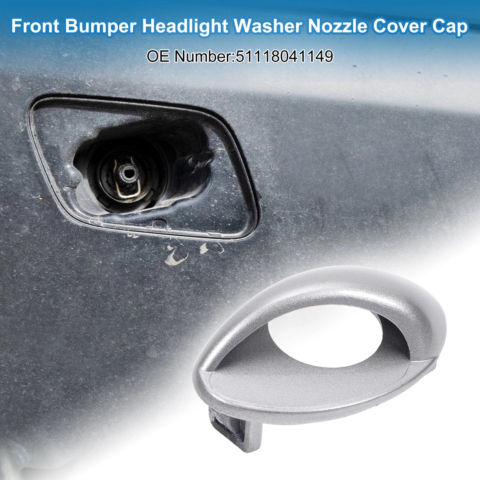Front Left Headlight Washer Nozzle Cover Cap for BMW M3 (2008–2013)