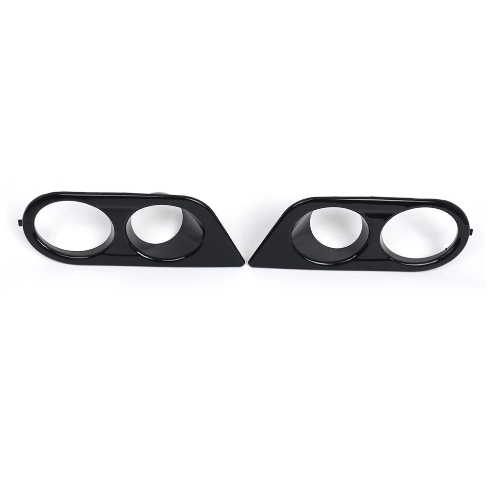 2X Glossy Black Front Fog Light Cover Grille for BMW E46 M3 (2001–2006)