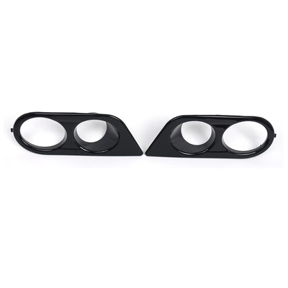 2X Glossy Black Front Fog Light Cover Grille for BMW E46 M3 (2001–2006)