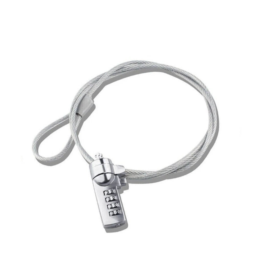 4-Digit Resettable Steel Wire Rope Combination Lock for Laptop
