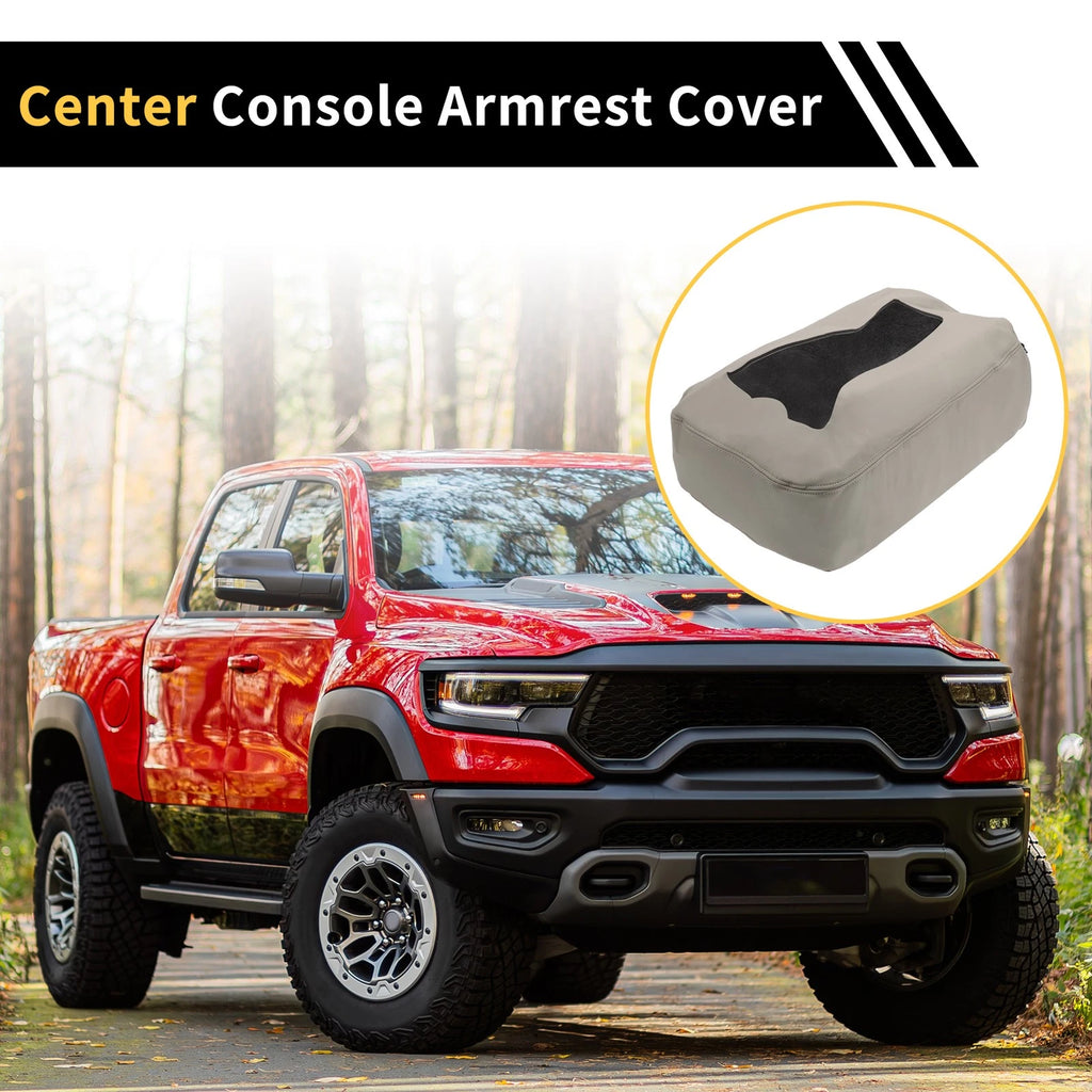 Center Console Cover Replacement for Chevrolet Silverado Microfiber Leather Zipper (2014–2018)