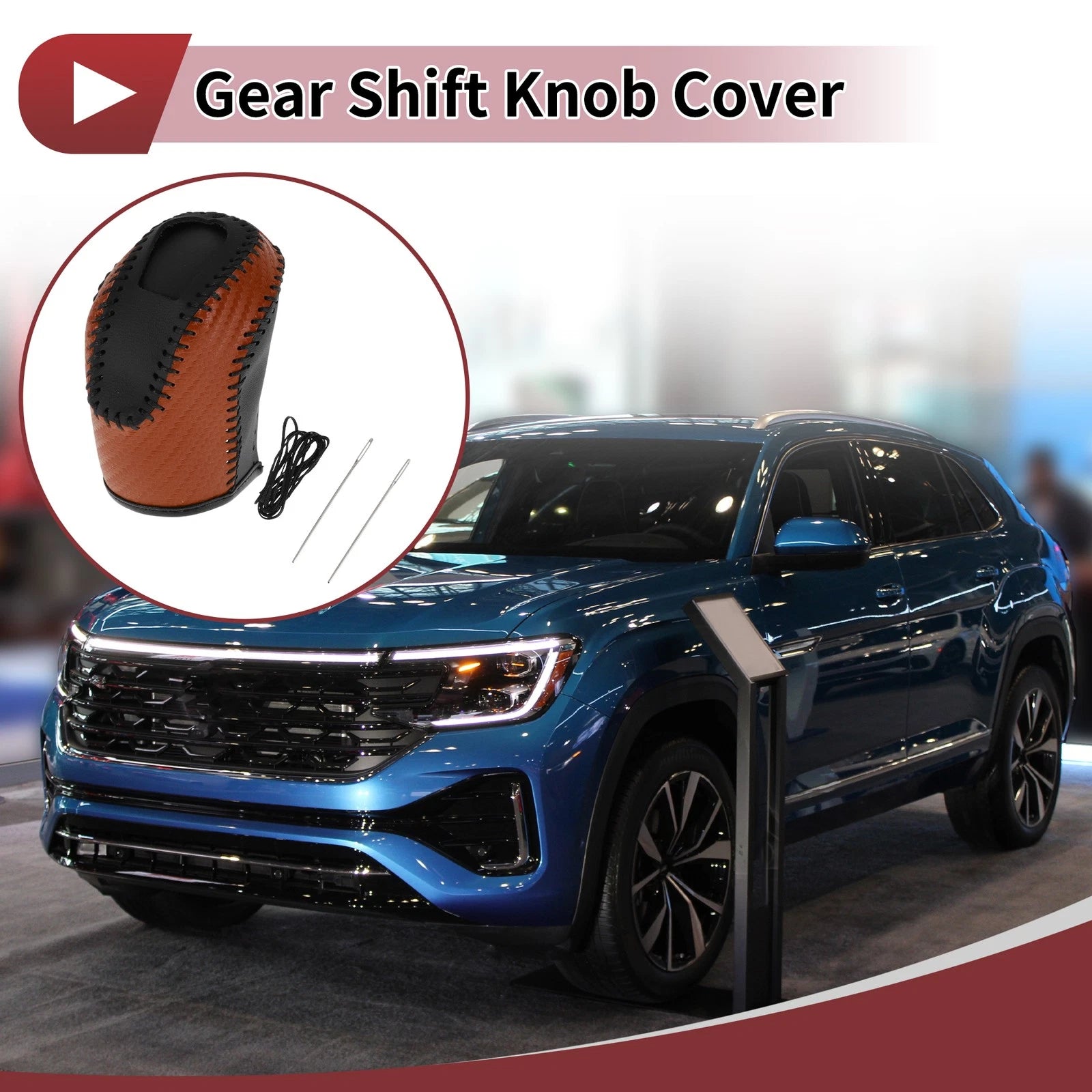 Gear Shift Knob Cover Replacement for Volkswagen Taos (2022–2023) Brown