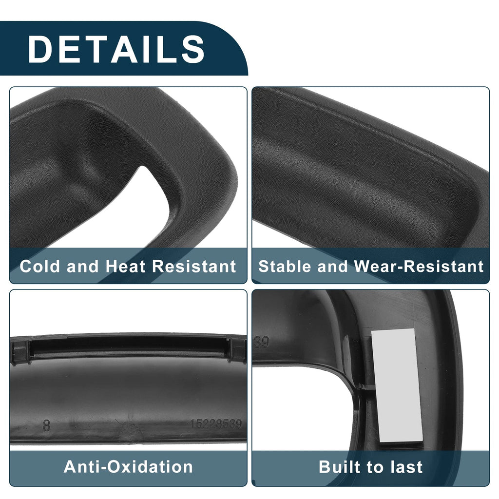 Tailgate Handle Bezel for Chevrolet Silverado Door Handle Black (2014–2018)