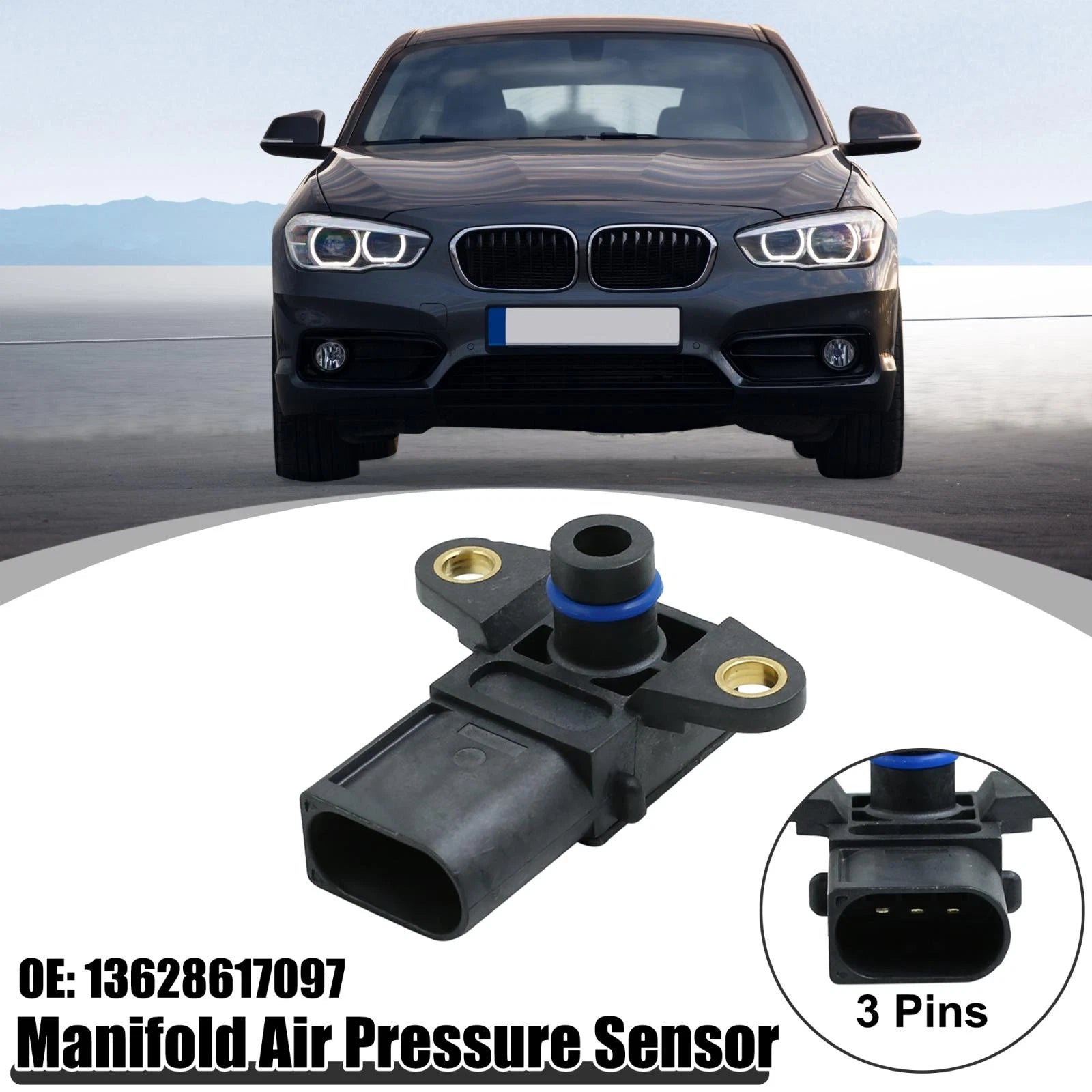Manifold Air Pressure Sensor Replacement for BMW 1 Series 3 Series X3 X4 (2008–2016)