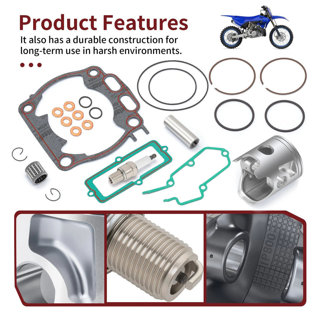 STD 66.4mm Piston w/ Rings Gasket Kit for Yamaha YZ250 (2005–2024) 1P8-11631-00-A0