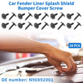 20 Pcs Fender Liner Splash Shield Screw for Audi A4 (1996–2016)