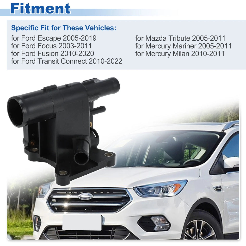 Engine Coolant Thermostat Housing Replacement for Ford Escape Focus Fusion (2001–2012)