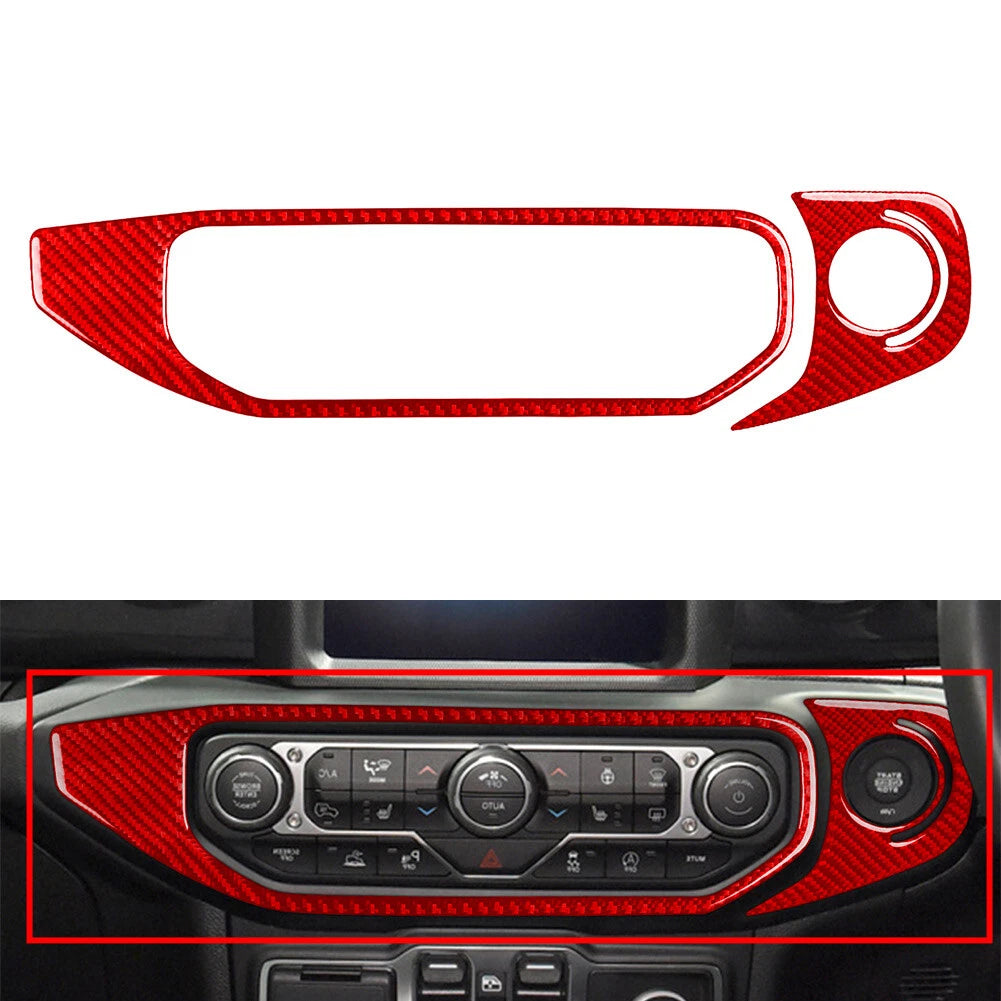 AC Climate Control Cover Trim for Jeep Wrangler JL JLU 4XE Gladiator JT (2018–2023)