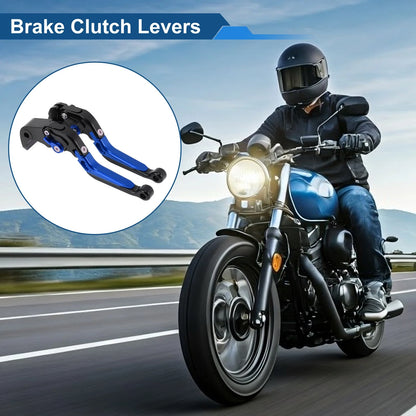 Brake Clutch Levers Set of 2 for Suzuki GSXR1000 (2009–2019) Black Blue Handle