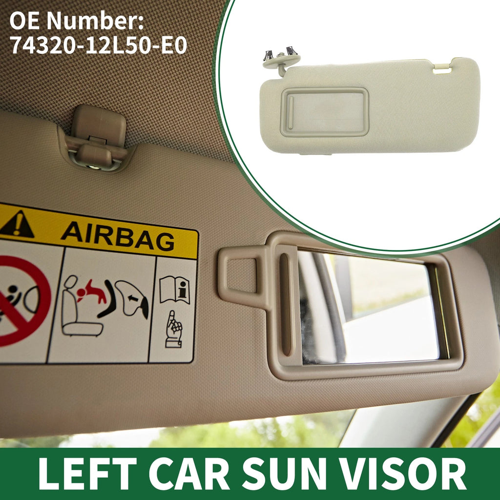 Left Sun Visor with Mirror Replacement for Toyota Corolla (2009–2013)