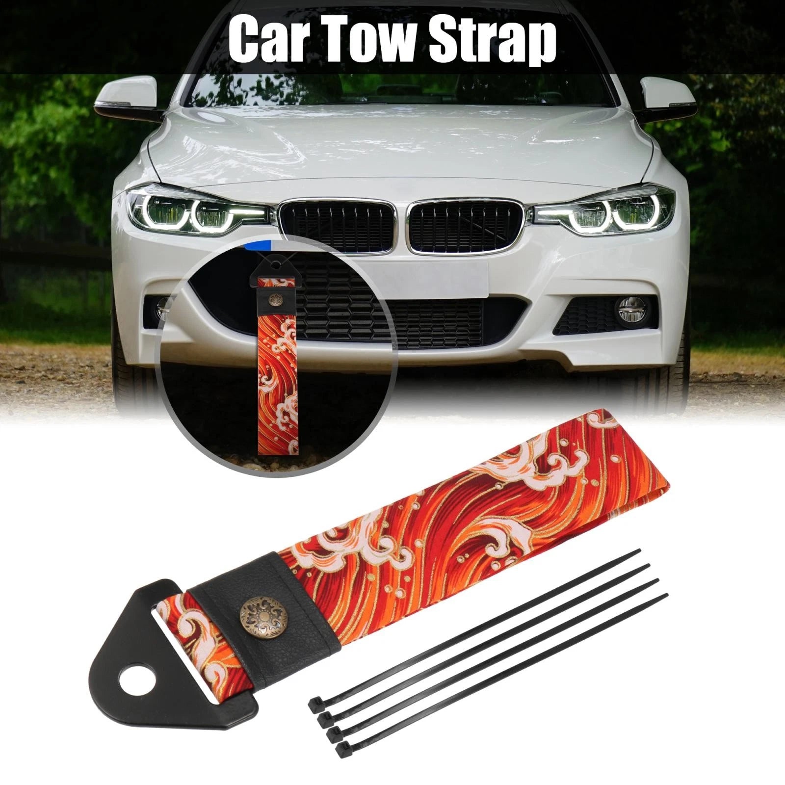 Tow Strap Kit Heavy Duty for Jeep Wrangler JK (2007–2018)