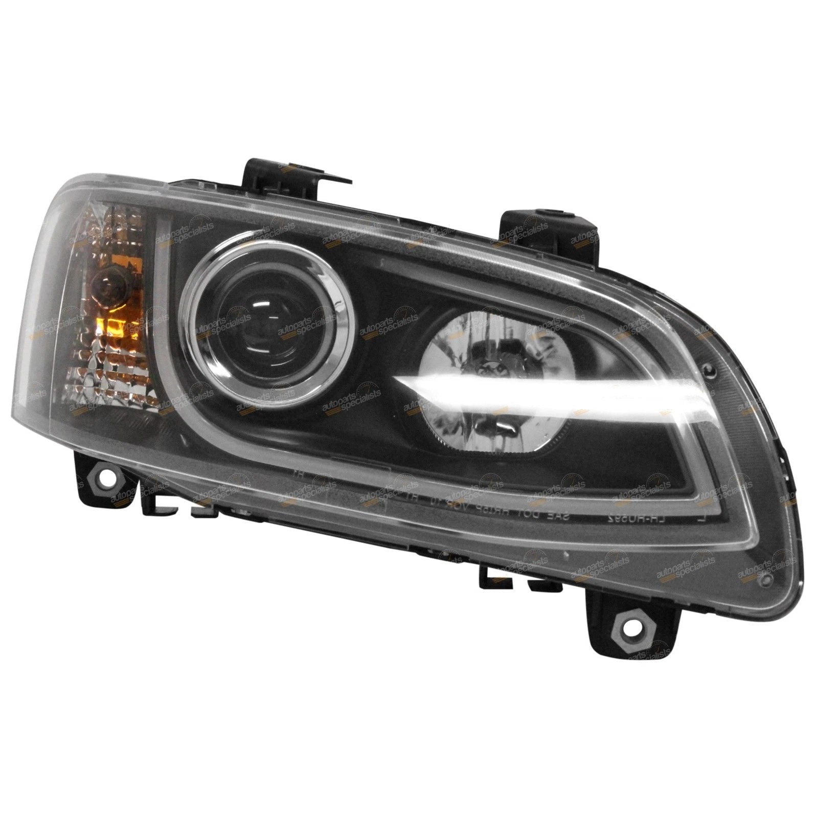 Projector LED Bar DRL Headlights Black for Holden VE Series 2 Commodore (2010–2013)