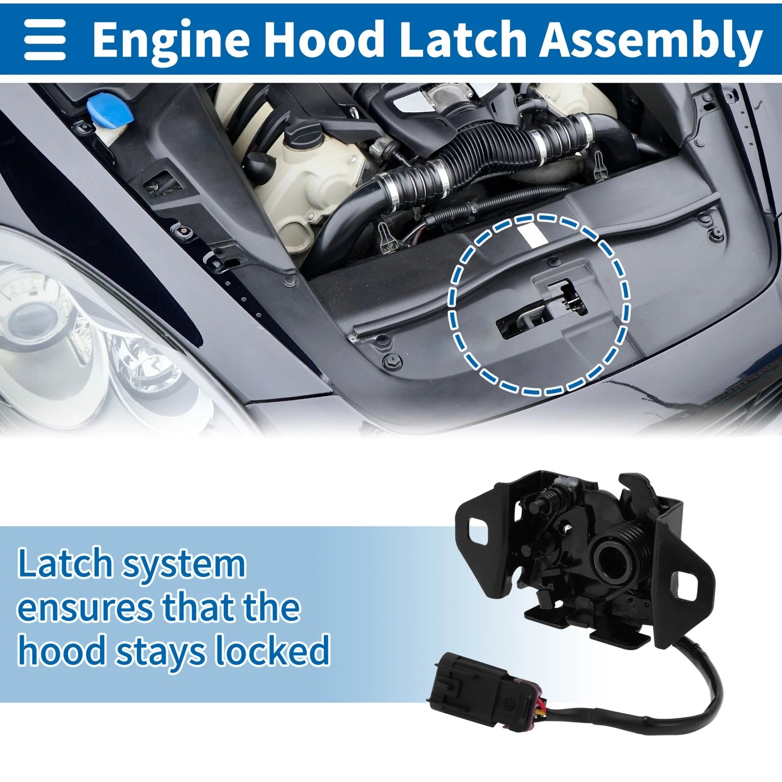 Hood Latch Assembly Replacement for Chevrolet Cruze (2016–2018)