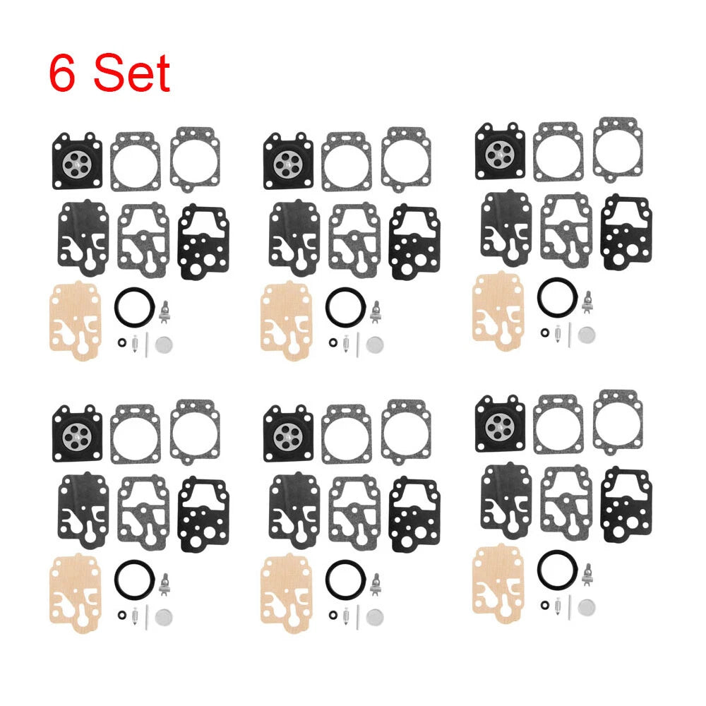 Set of 6 Carburetor Carb Kits for Honda Husqvarna Echo Walbro K20-WYJ D20-WYJ K10-WYB