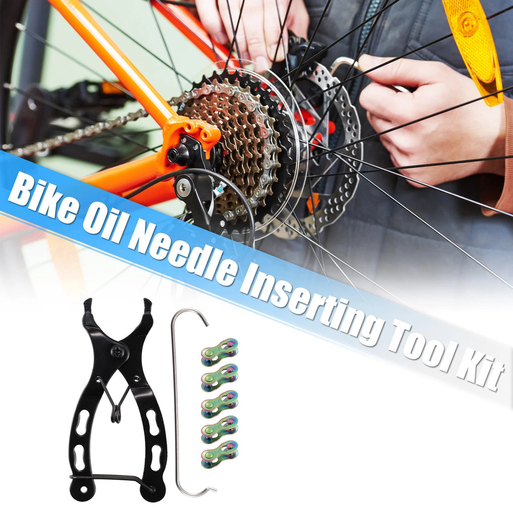 Bike Chain Repair Tool Kit with 5 Pairs Quick Links for 9 Speed Chains