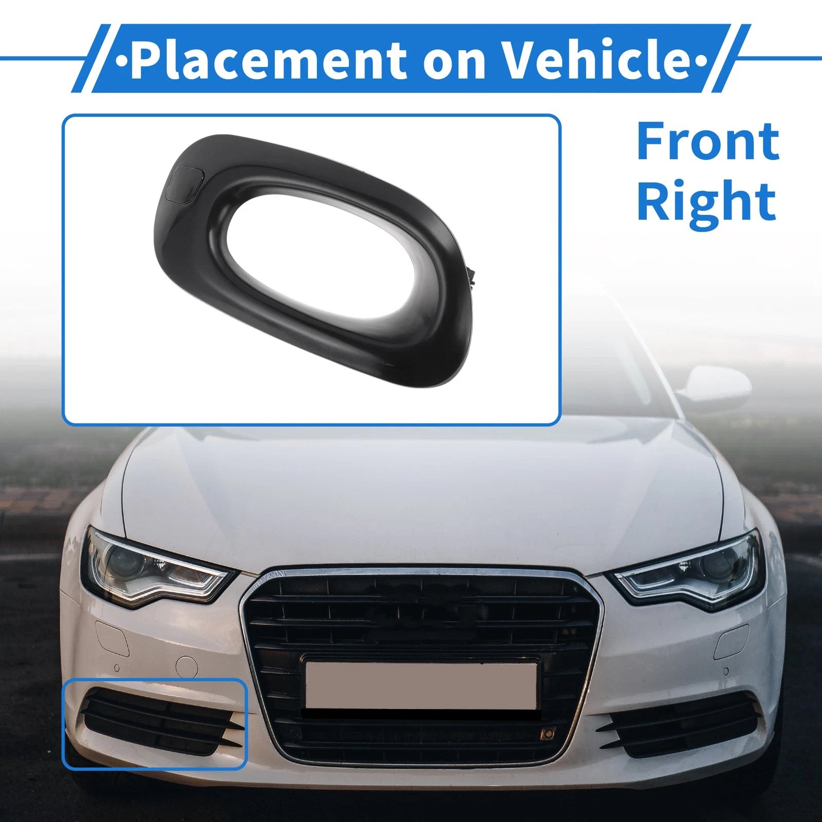 Front Right Fog Light Grille Replacement for Honda Fit Jazz (2011–2014)