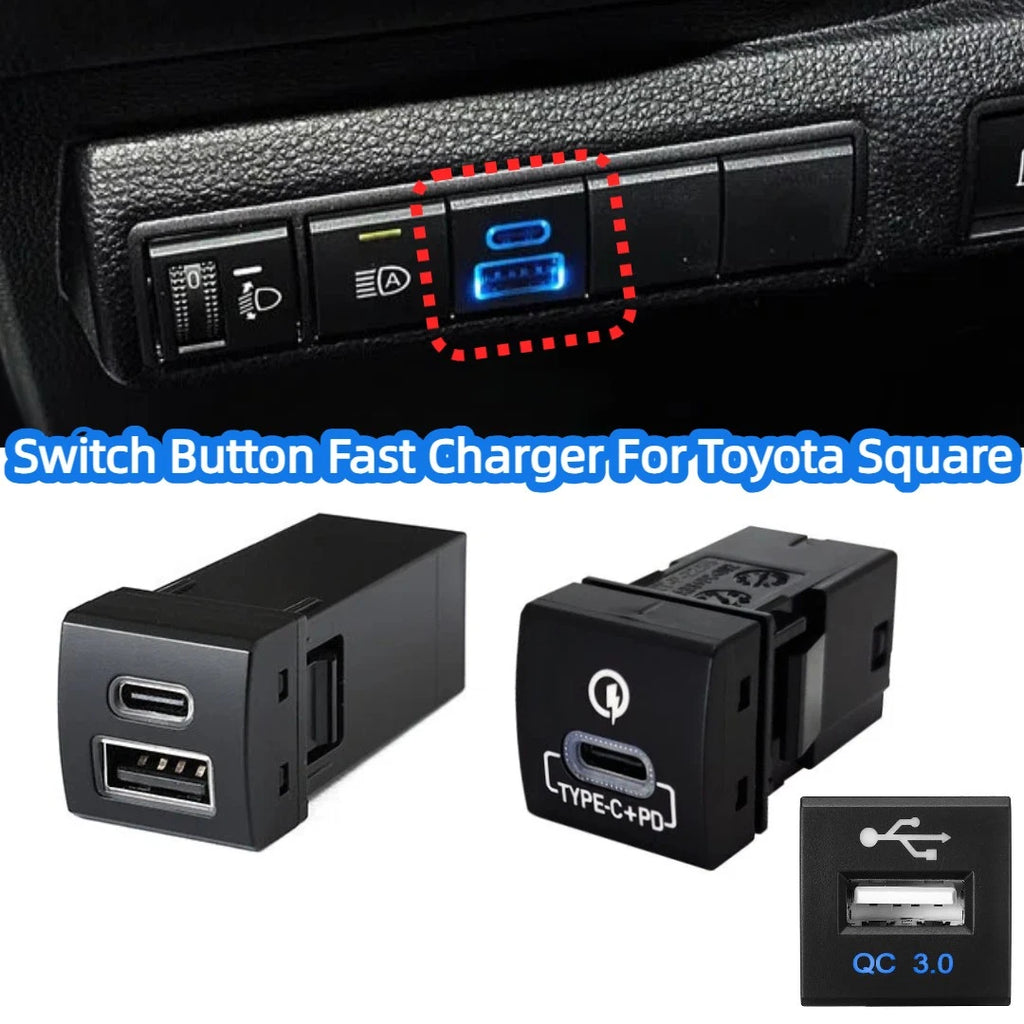 Dashboard Switch Upgrade Fast Charger Kit for Toyota (Square Dash)