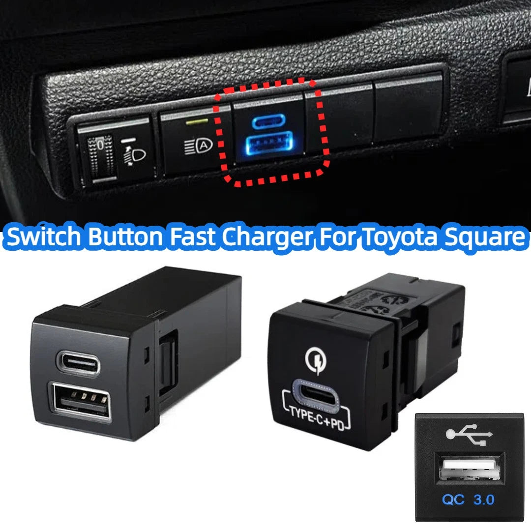 Dashboard Switch Upgrade Fast Charger Kit for Toyota (Square Dash)