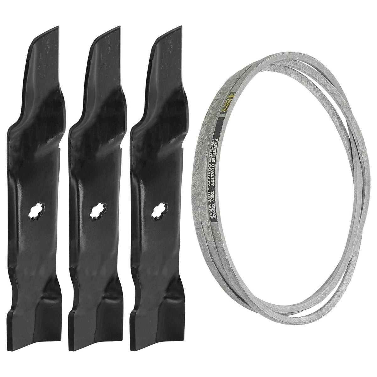 Deck Blade and Drive Belt Kit for John Deere LA145 LA155 LA165 (2002–2009)