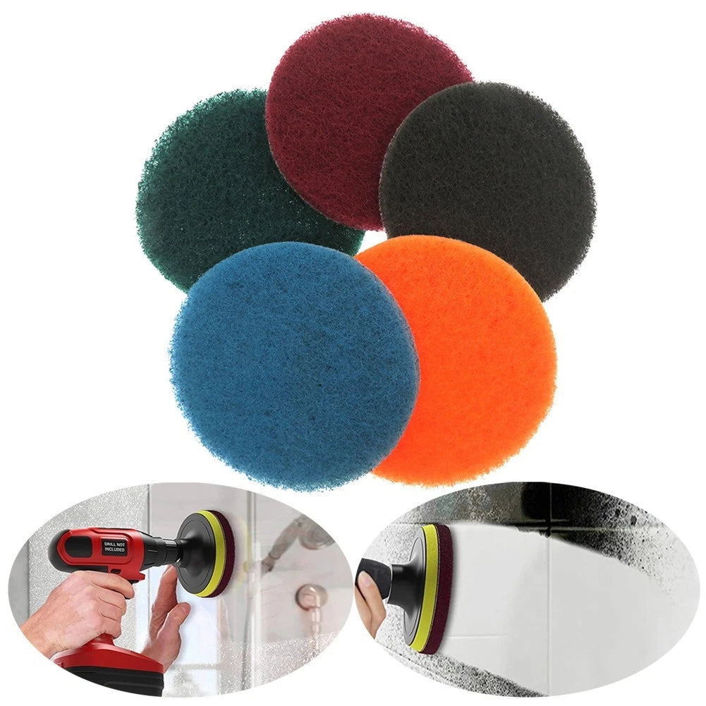 5pcs Scouring Pads for Industrial Cleaning (4 Inch)