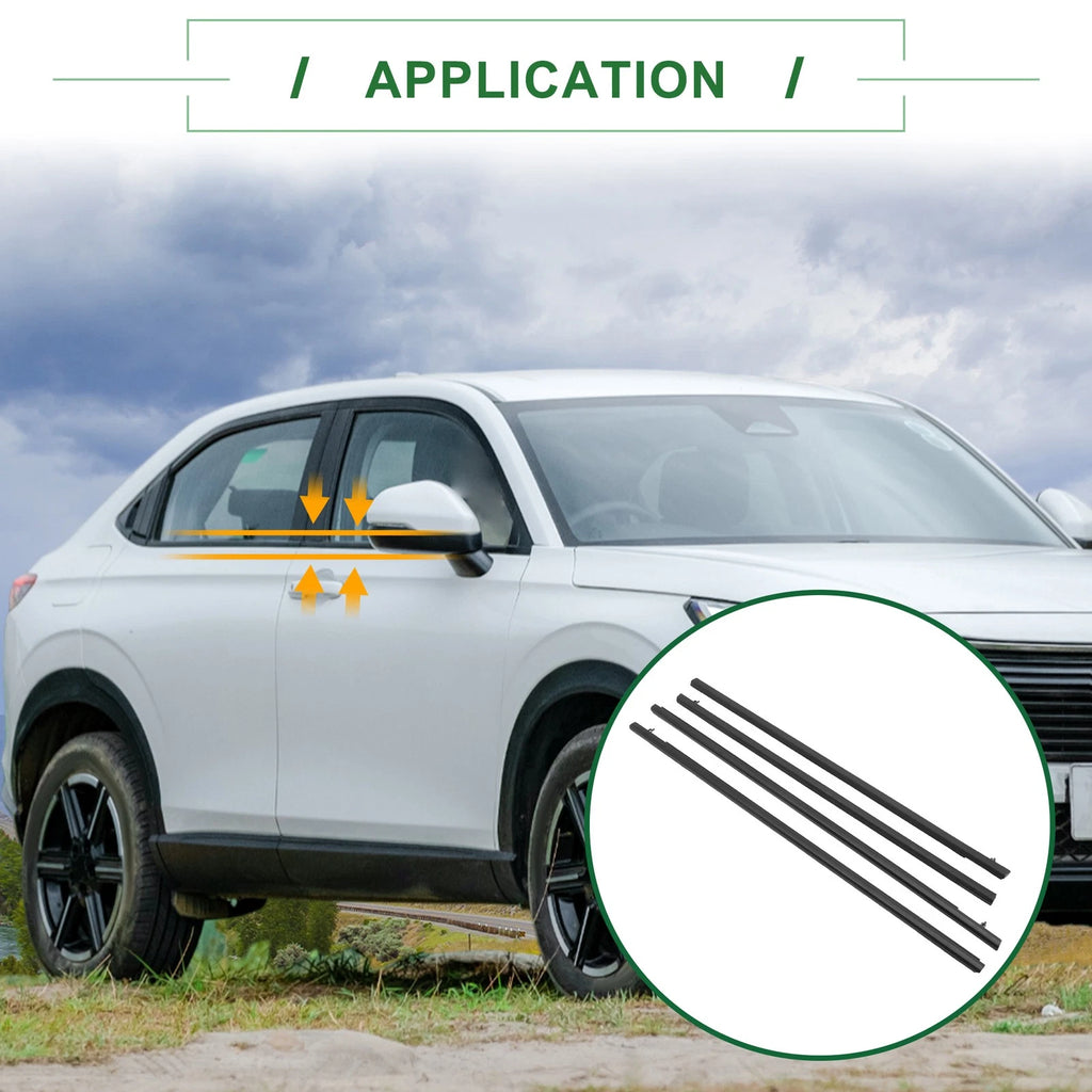 4pcs Window Weatherstrip Seal Replacement for Honda HR-V 2016–2020