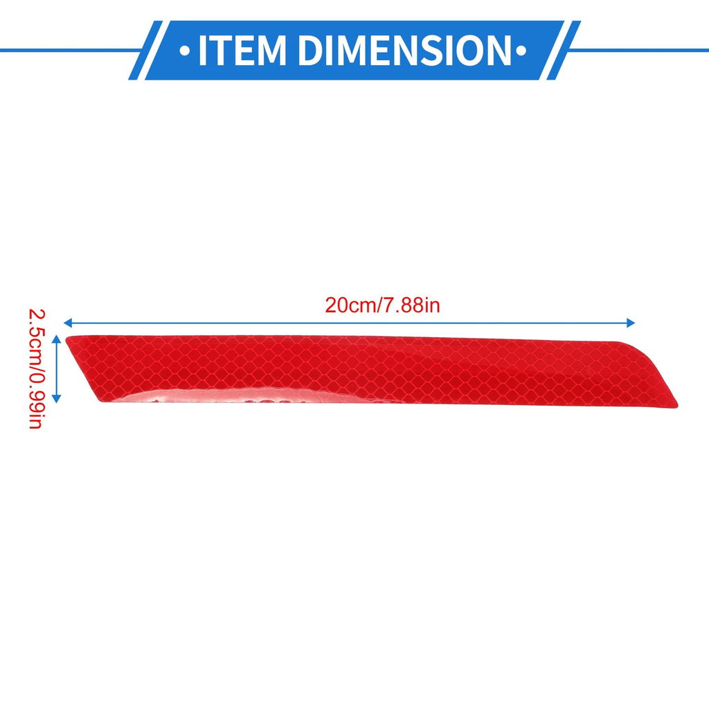 Reflective Bumper Decal for - Fluorescent Red Strip