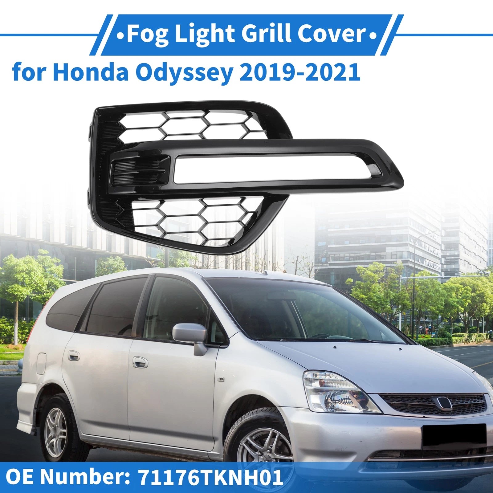 Front Left Fog Light Grill Replacement for Honda Odyssey (2019–2021)