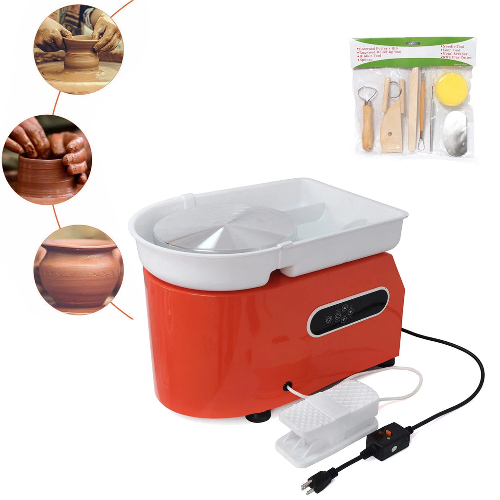 Electric Pottery Wheel Machine 350W with LCD Display (110V)