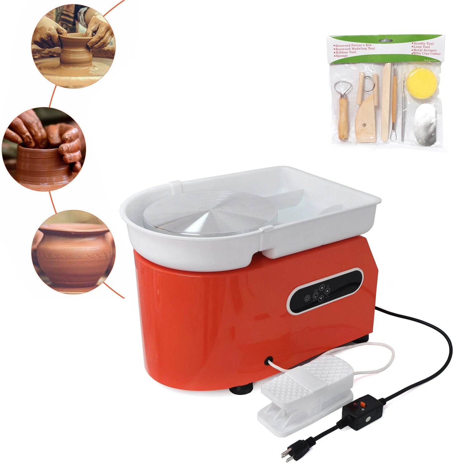 Electric Pottery Wheel Machine 350W with LCD Display (110V)