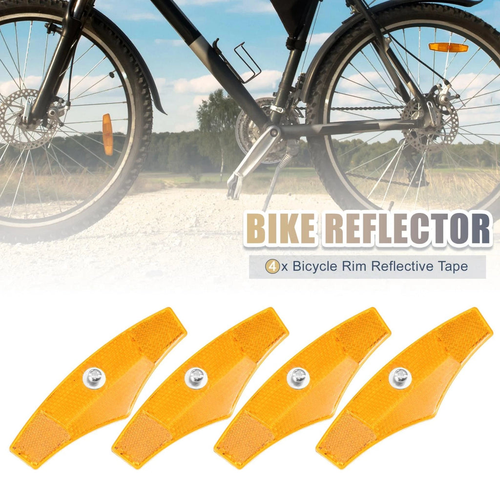 4pcs Bicycle Wheel Rim Reflector Reflective Accessories for Universal Fit (2000–2025)