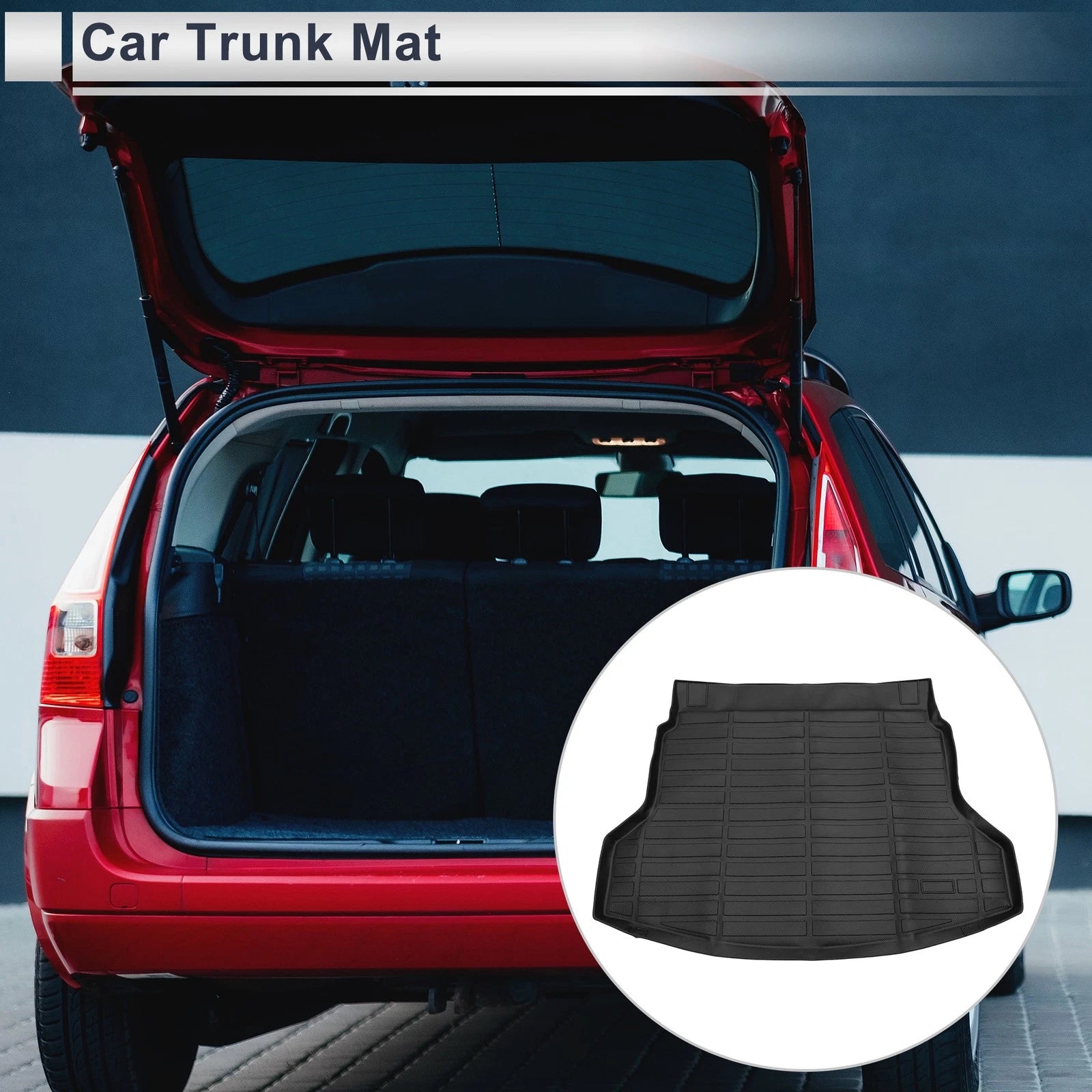 Rear Cargo Liner Trunk Mat for Honda CRV 2012–2016 TPE Long Grid Pattern
