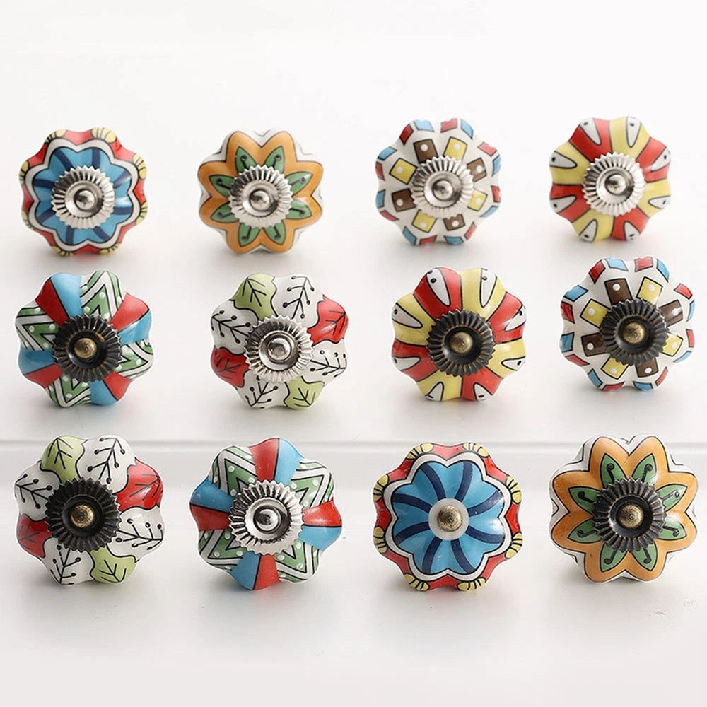 2Pcs Ceramic Drawer Handle Knob Pulls for Cabinet Furniture Hardware