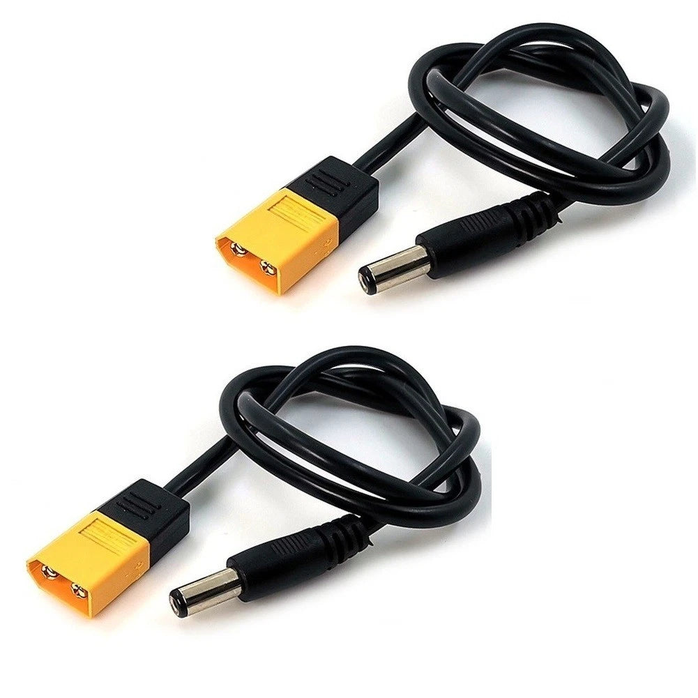 XT60 to DC 5.5x2.1mm Power Cable Elbow Adapter Cord
