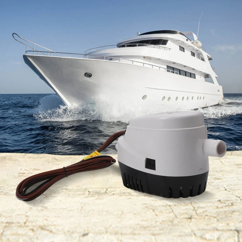 12V 24V Bilge Pump with Float Switch 750GPH for Boats RV Caravans