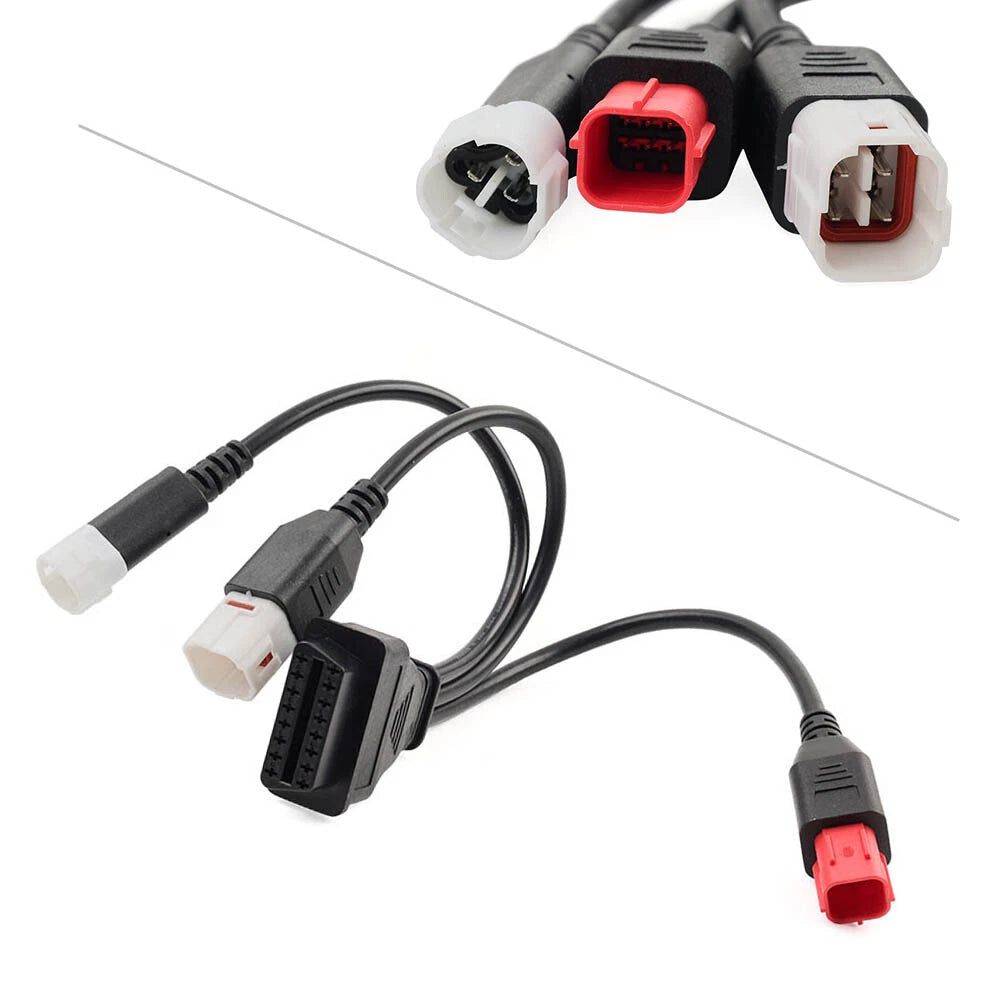 OBD2 Diagnostic Adapter Connector Cable for Yamaha (3 Pin, 4 Pin, 6 Pin)
