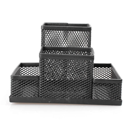 Mesh Style Pen Pencil Ruler Holder Desk Organizer Durable Storage Black New