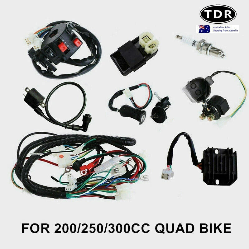 Wiring Harness Loom for 150/200/250/300cc ATV Quad Buggy (Electric Start)