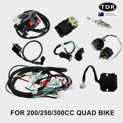 Wiring Harness Loom for 150/200/250/300cc ATV Quad Buggy (Electric Start)