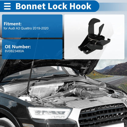 Hood Latch Assembly for Audi A3 Quattro (2019–2020) No. 8V0823480A