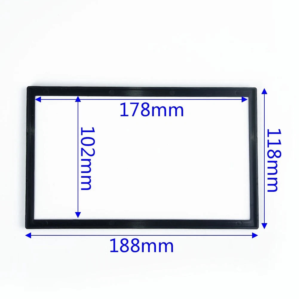 2X Plastic 2Din Stereo Bezel Panels for Car DVD Player Mounting