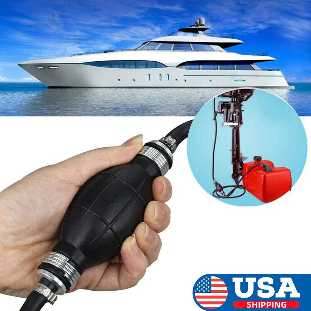 Fuel Gas Hose Line Assembly with Primer Bulb for Marine Outboard (1990–2023)