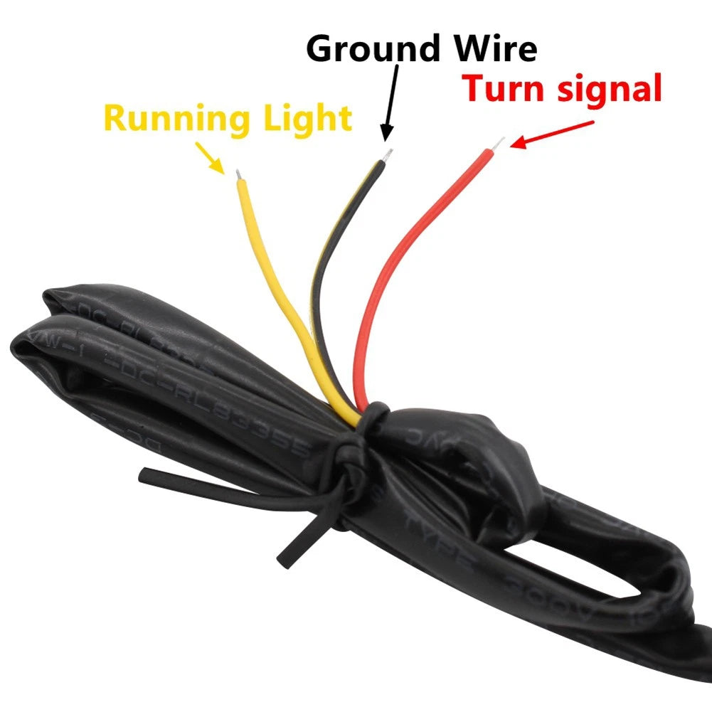 2X Mini LED Rear Turn Signal Lights for Harley Touring Dyna