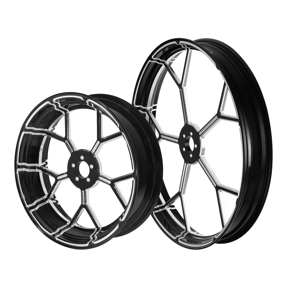 Set of 2 Wheel Rims & Hubs for Harley Touring (2009–2023)
