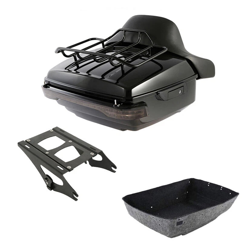 Trunk Backrest Mount Rack Light for Harley Touring Road Glide (2014–2026)