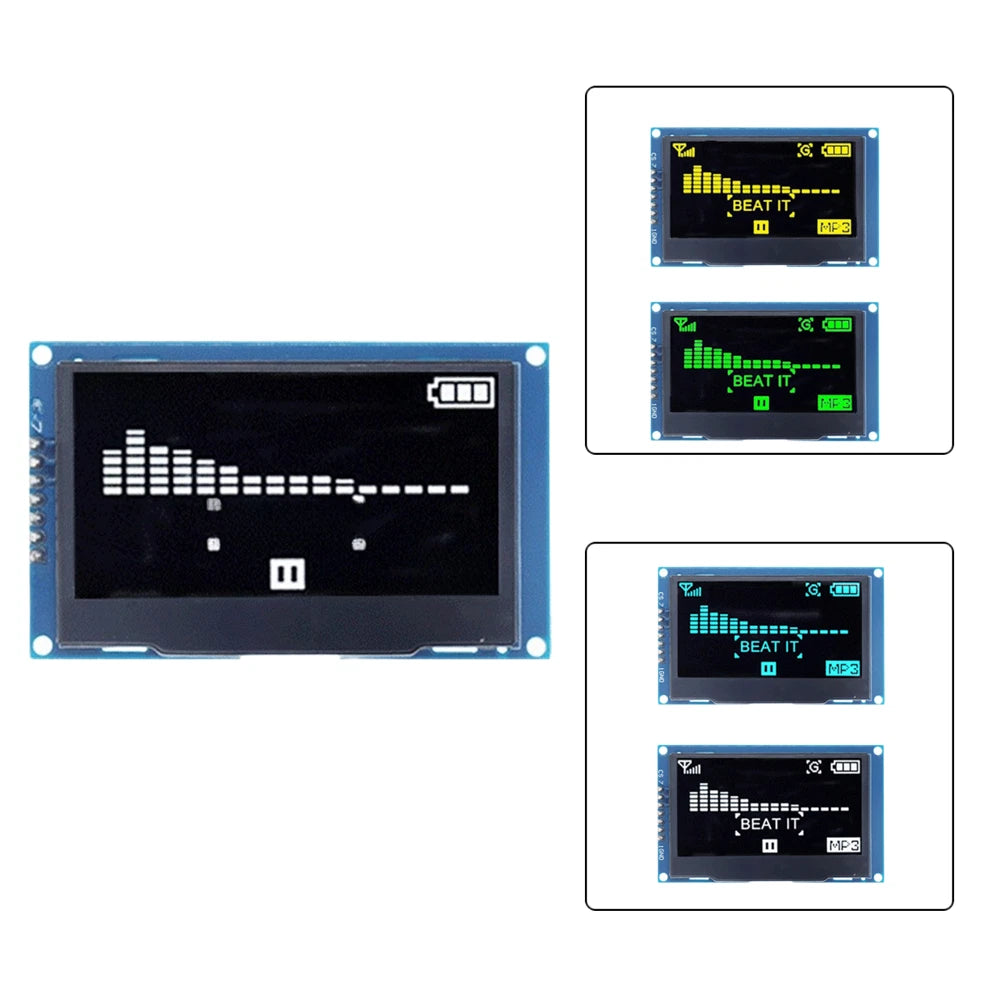 2X SSD1309 2.42 Inch OLED LCD 128x64 for Embedded Projects (SPI, I2C)